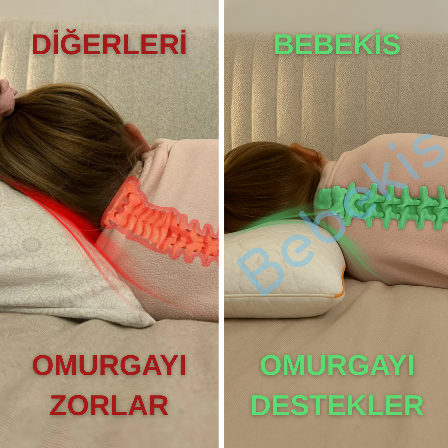 Bebekis™ Ortopedik Visco Çocuk Gelişim Yastığı